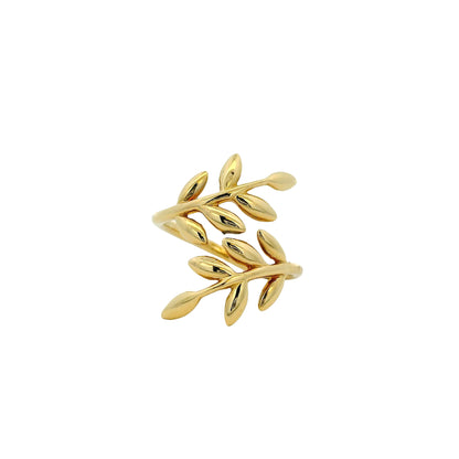 Gabriel & Co. 14k Yellow Gold Olive Leaf Bypass Ring