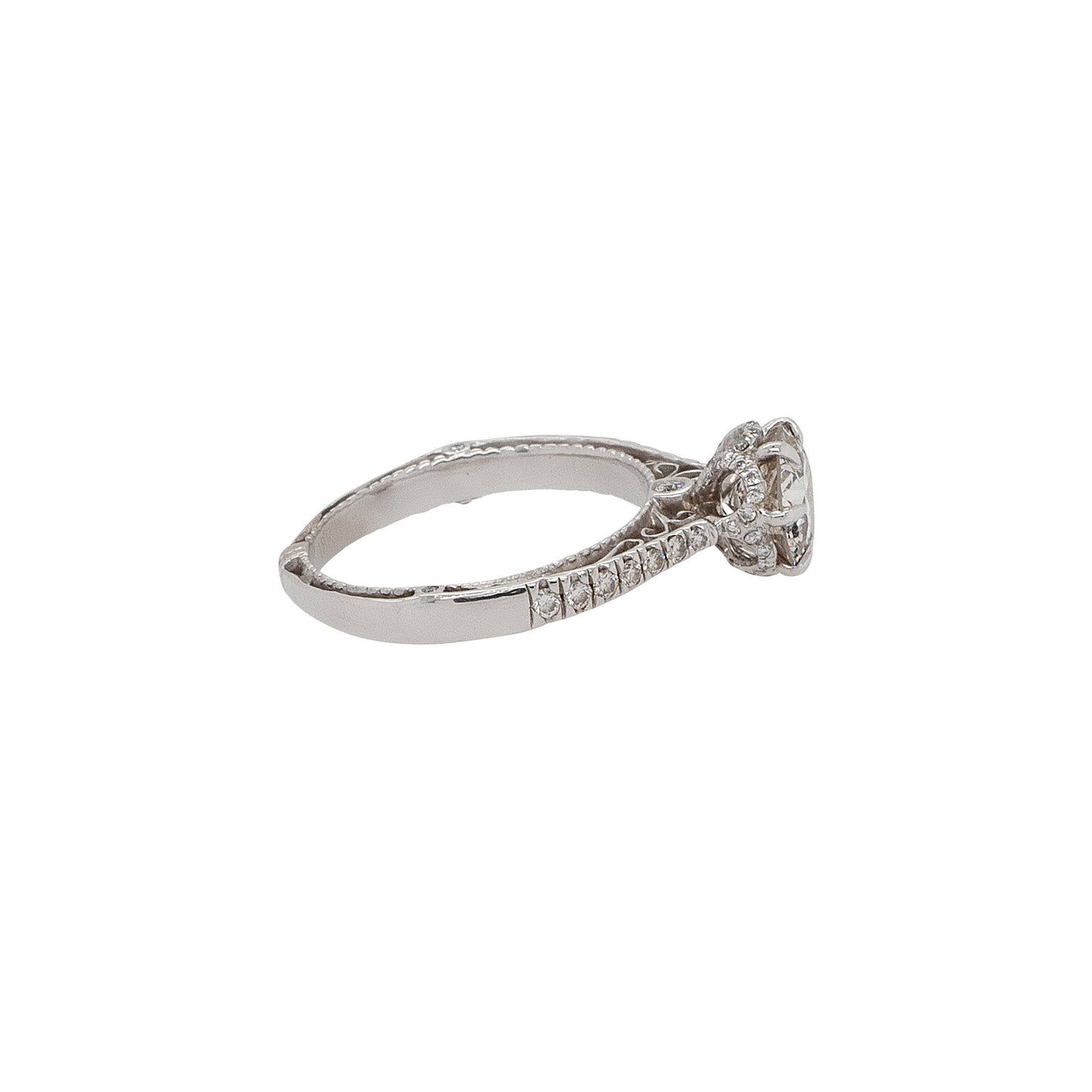 18k White Gold Verragio GIA Certified Diamond Engagement Ring