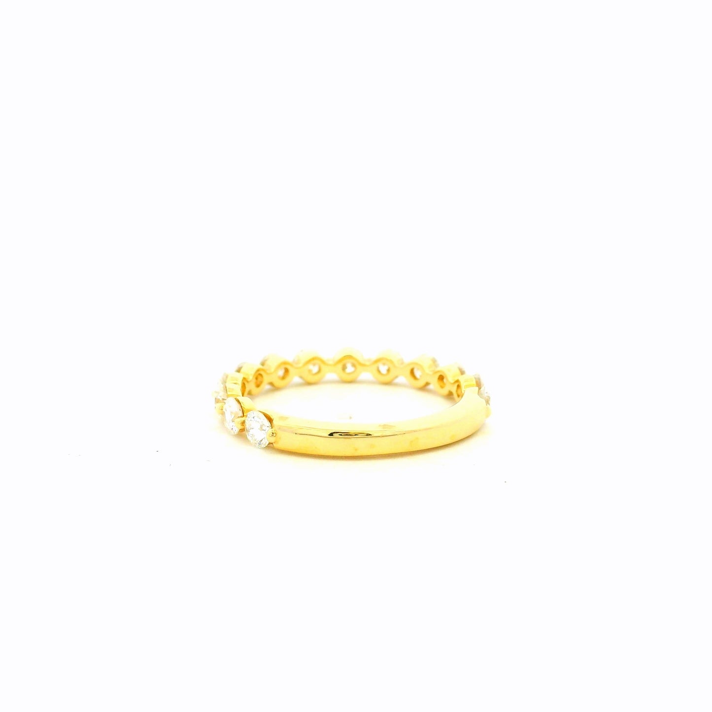 Gabriel & Co. 1.10ctw 14K Yellow Gold Single Prong Diamond Anniversary Wedding Band