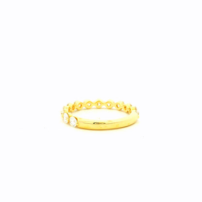 Gabriel & Co. 1.10ctw 14K Yellow Gold Single Prong Diamond Anniversary Wedding Band