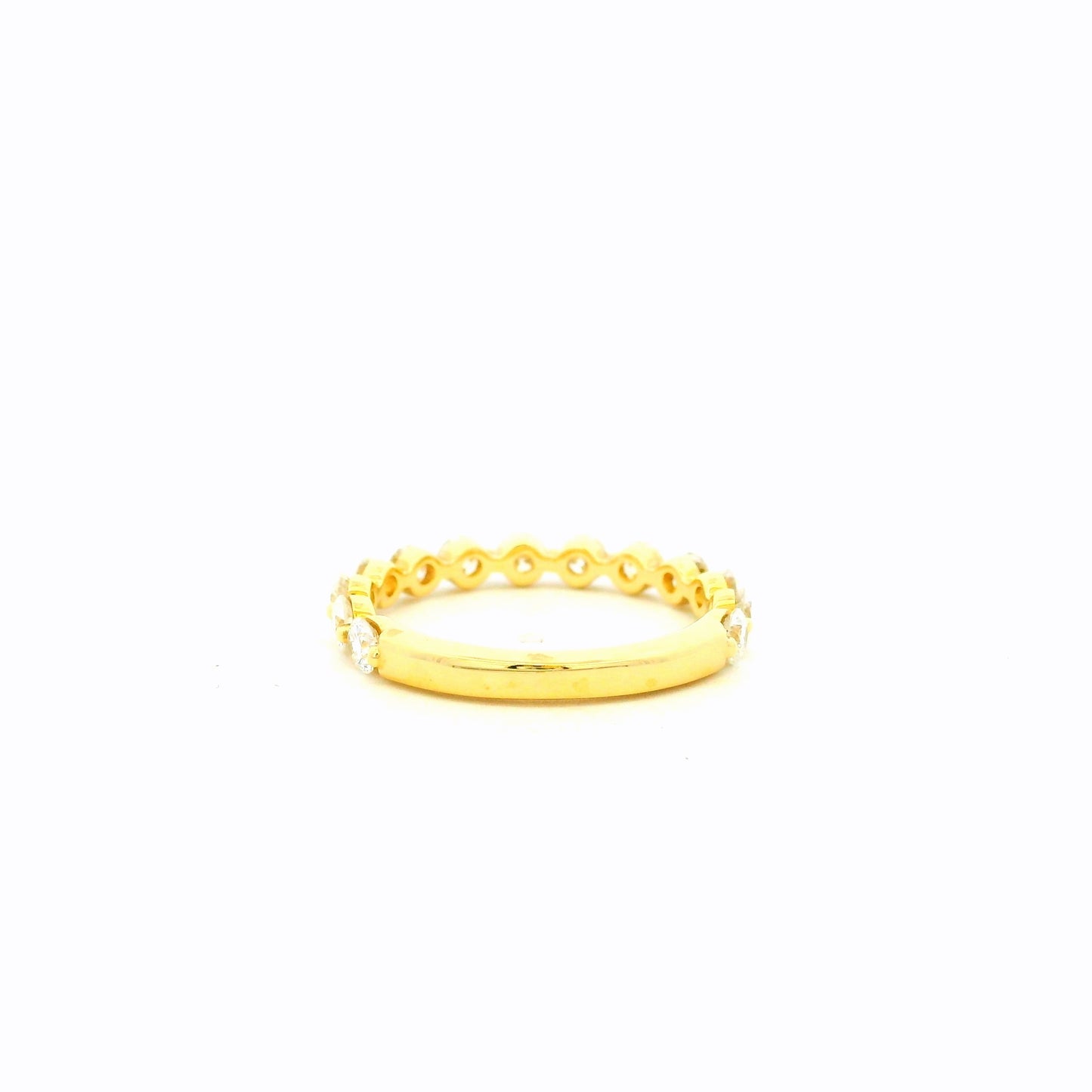 Gabriel & Co. 1.10ctw 14K Yellow Gold Single Prong Diamond Anniversary Wedding Band