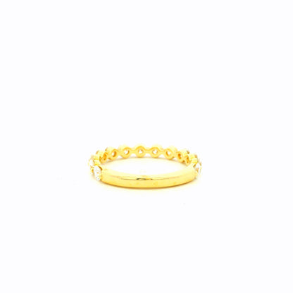 Gabriel & Co. 1.10ctw 14K Yellow Gold Single Prong Diamond Anniversary Wedding Band