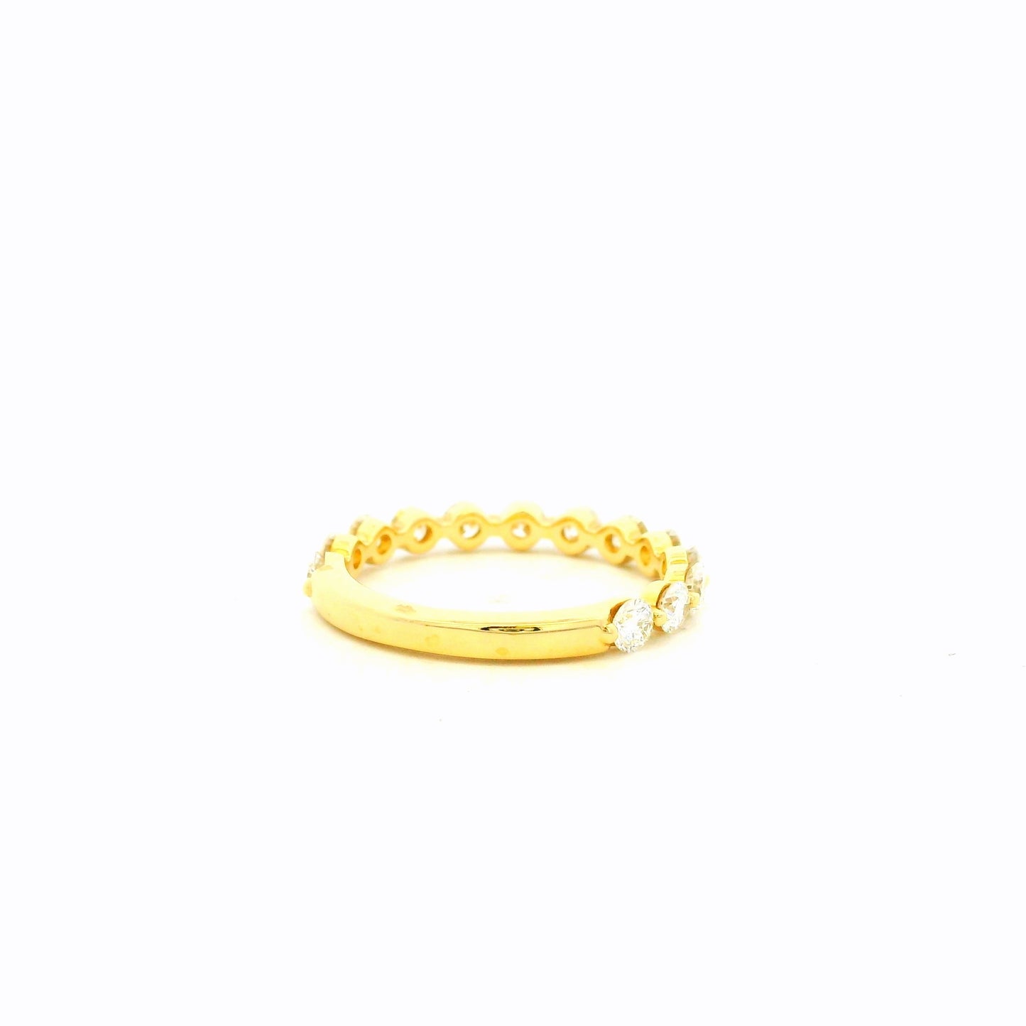 Gabriel & Co. 1.10ctw 14K Yellow Gold Single Prong Diamond Anniversary Wedding Band