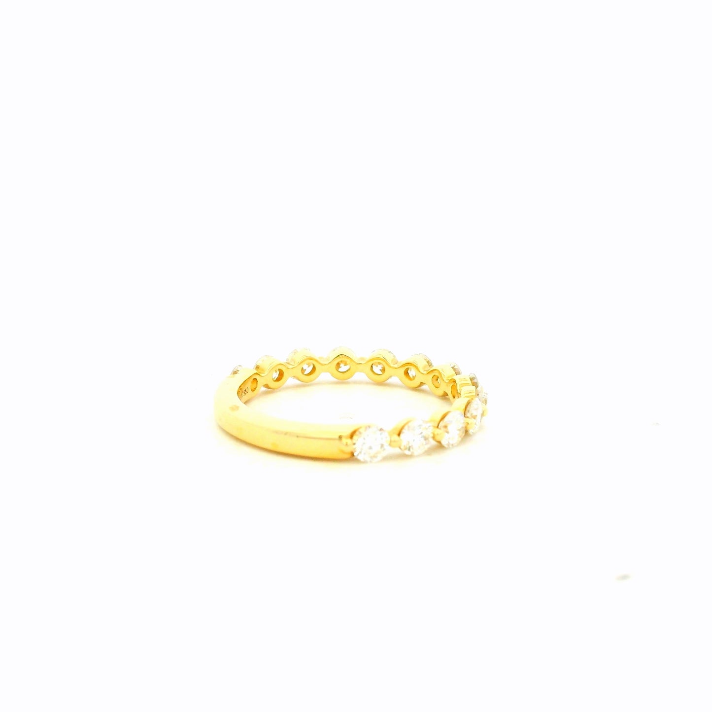 Gabriel & Co. 1.10ctw 14K Yellow Gold Single Prong Diamond Anniversary Wedding Band