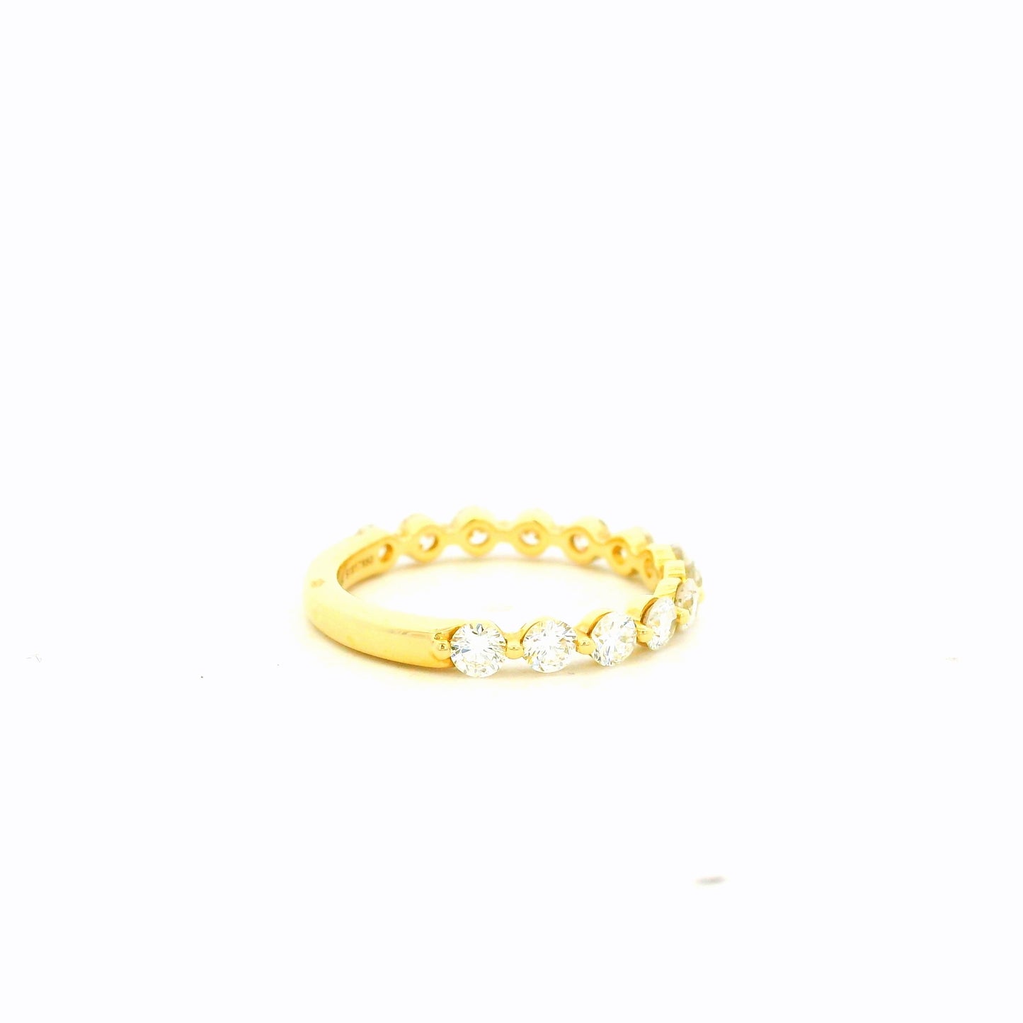 Gabriel & Co. 1.10ctw 14K Yellow Gold Single Prong Diamond Anniversary Wedding Band