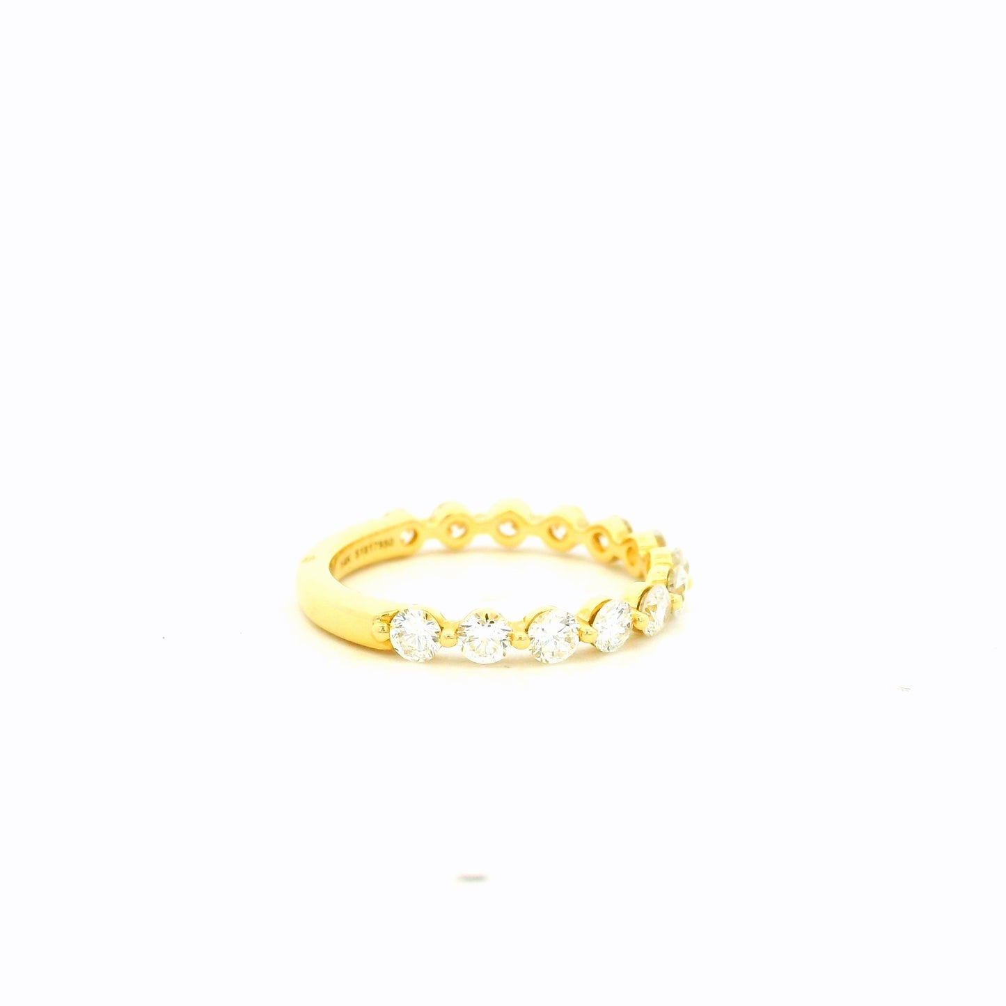 Gabriel & Co. 1.10ctw 14K Yellow Gold Single Prong Diamond Anniversary Wedding Band