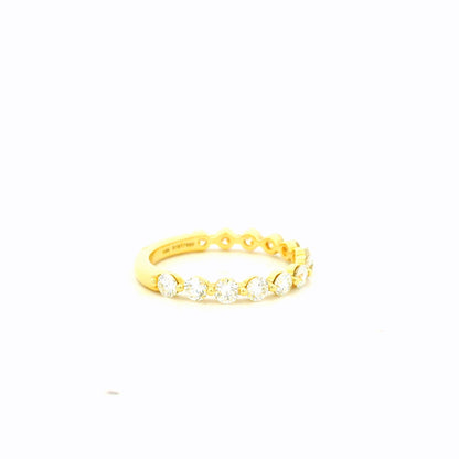 Gabriel & Co. 1.10ctw 14K Yellow Gold Single Prong Diamond Anniversary Wedding Band
