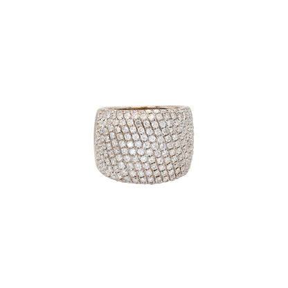18k White Gold 2.35ctw Round Brilliant Natural Diamond Pave Ring