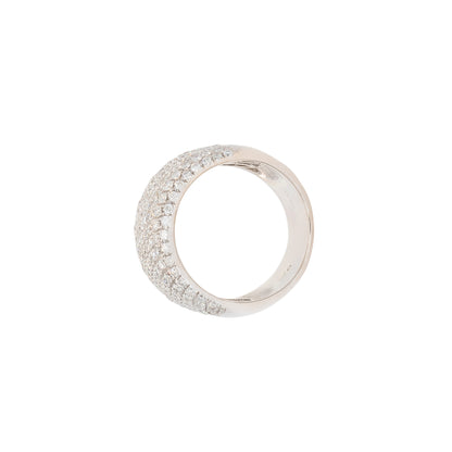 18k White Gold 2.35ctw Round Brilliant Natural Diamond Pave Ring