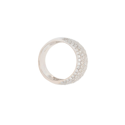 18k White Gold 2.35ctw Round Brilliant Natural Diamond Pave Ring