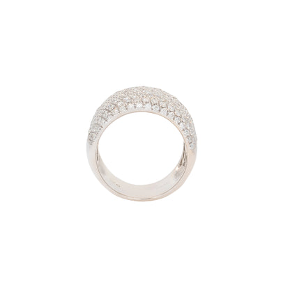 18k White Gold 2.35ctw Round Brilliant Natural Diamond Pave Ring