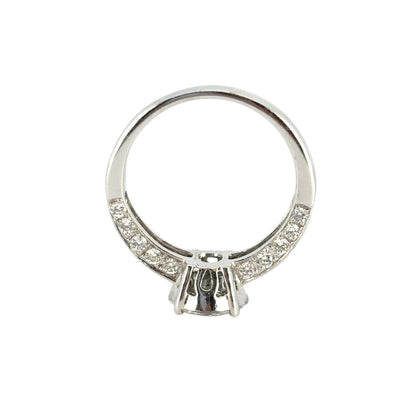 18k White Gold 0.58ct Marquise and Princess Cut Natural Diamond Engagement Ring