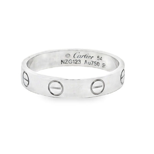 Cartier 18k white gold love ring