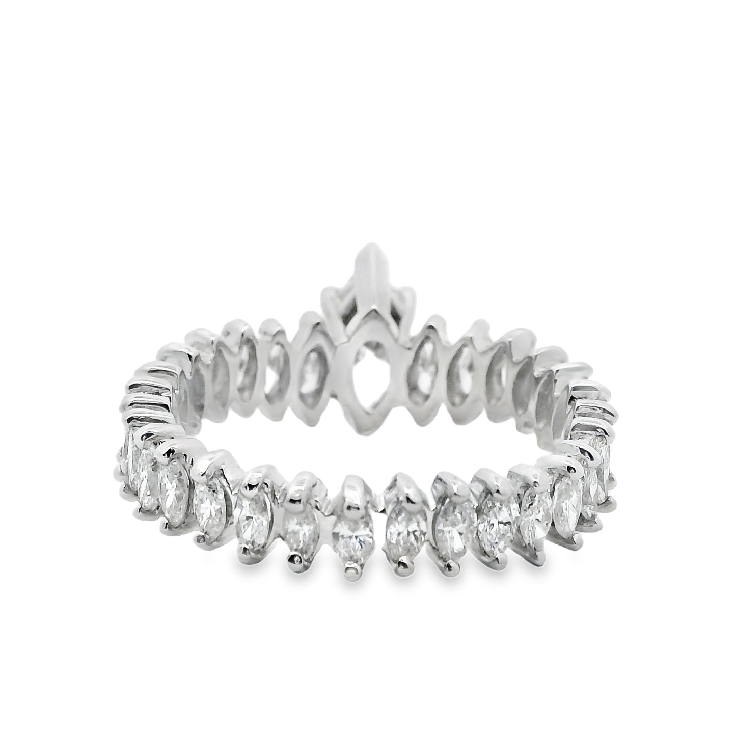 Platinum GIA Certified 3.62ctw Marquise Diamond Eternity Ring Set