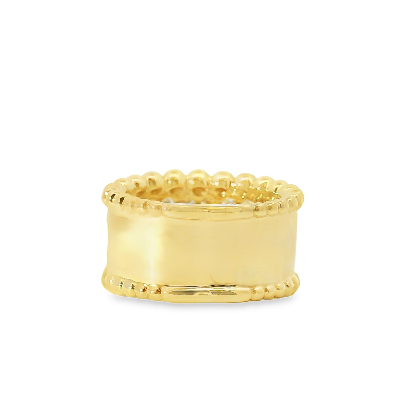 18k Yellow Gold 1.90ct Natural Round Diamonds Wide Pave Ring