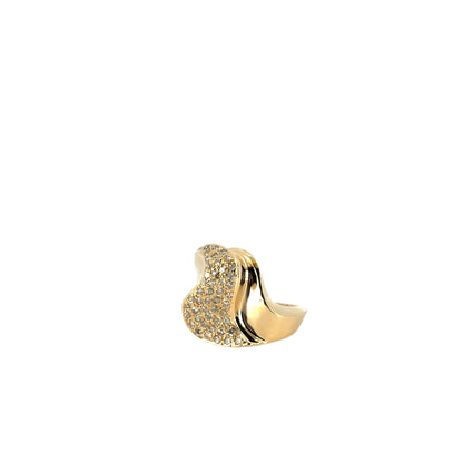 14k Yellow Gold Approximately 0.25ctw Natural Diamond Fashion Ring