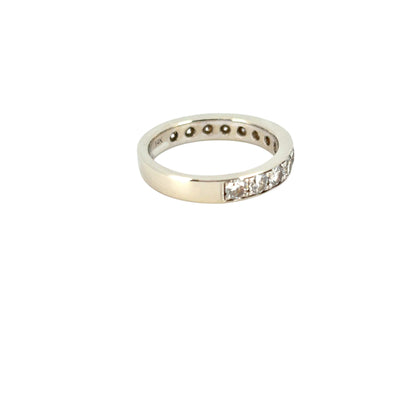 Gabriel 14K White Gold Micro Pave Set 1.50ctw Natural Diamond Wedding Band with Milgrain