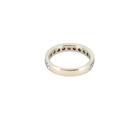 Gabriel 14K White Gold Micro Pave Set 1.50ctw Natural Diamond Wedding Band with Milgrain