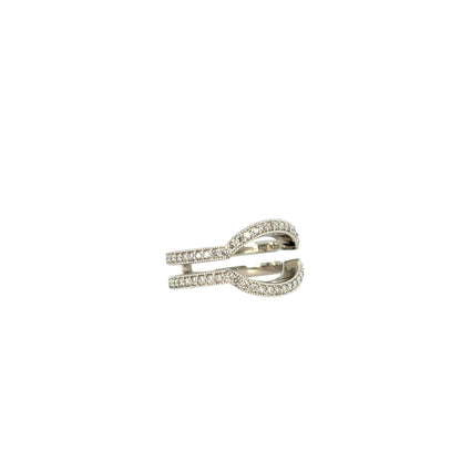 14k White Gold Approximately 0.5ctw Natural Diamond Enhancer Ring