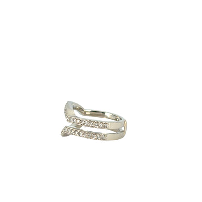 14k White Gold Approximately 0.5ctw Natural Diamond Enhancer Ring