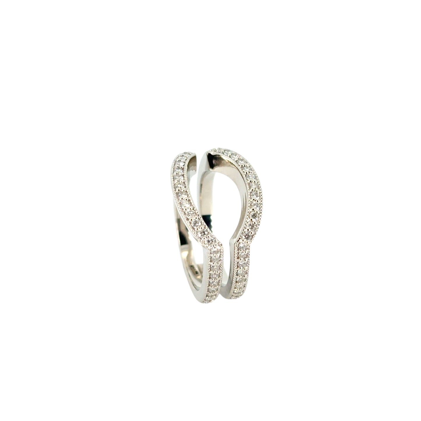 14k White Gold Approximately 0.5ctw Natural Diamond Enhancer Ring