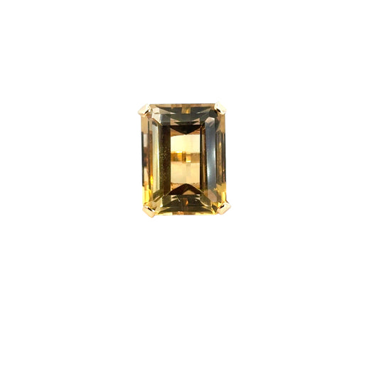 Vintage 14k Yellow Gold Citrine Gemstone Ring