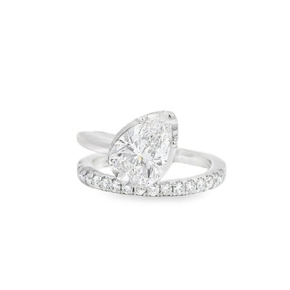 14k White Gold 2.19ct GIA Certified Diamond Engagement Ring