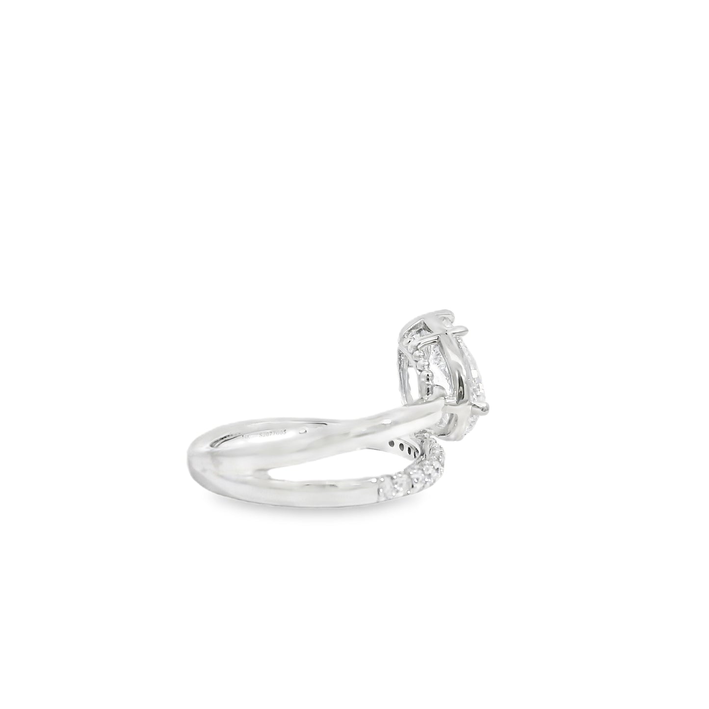 14k White Gold 2.19ct GIA Certified Diamond Engagement Ring
