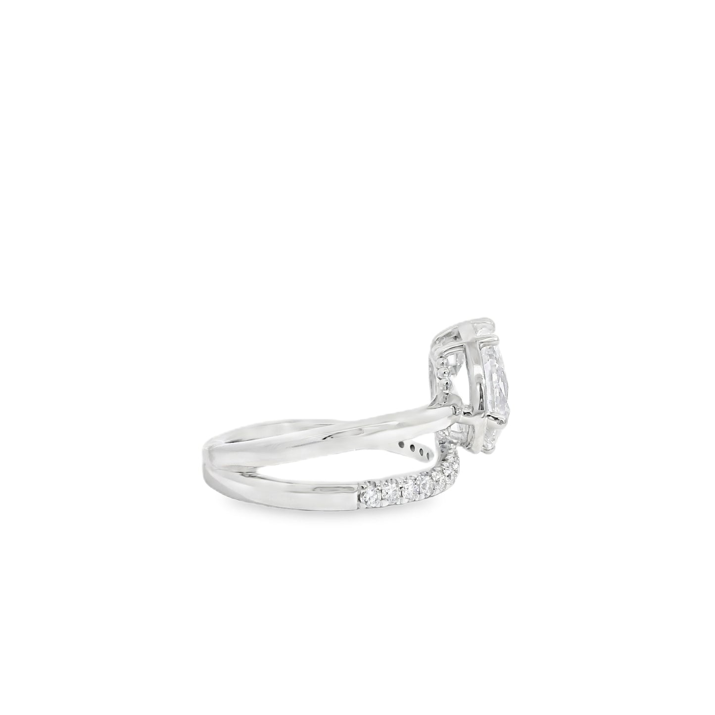 14k White Gold 2.19ct GIA Certified Diamond Engagement Ring