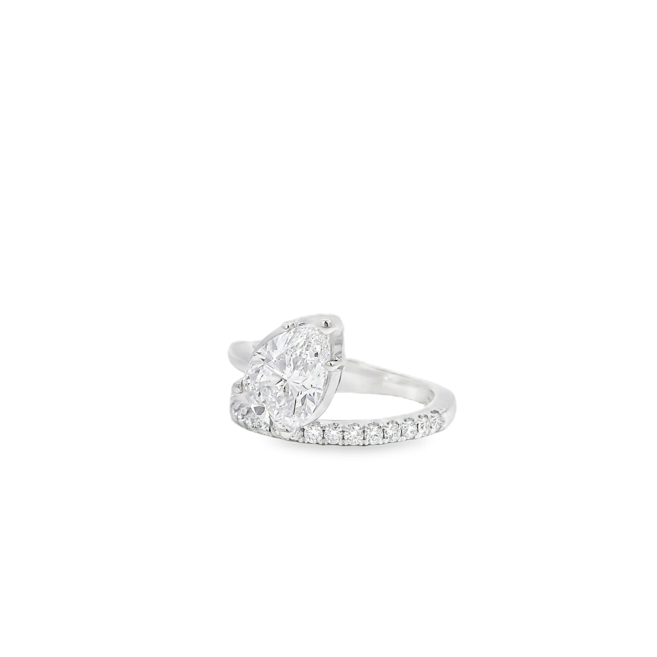 14k White Gold 2.19ct GIA Certified Diamond Engagement Ring