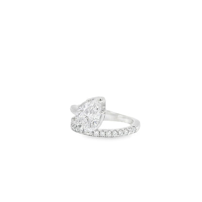 14k White Gold 2.19ct GIA Certified Diamond Engagement Ring