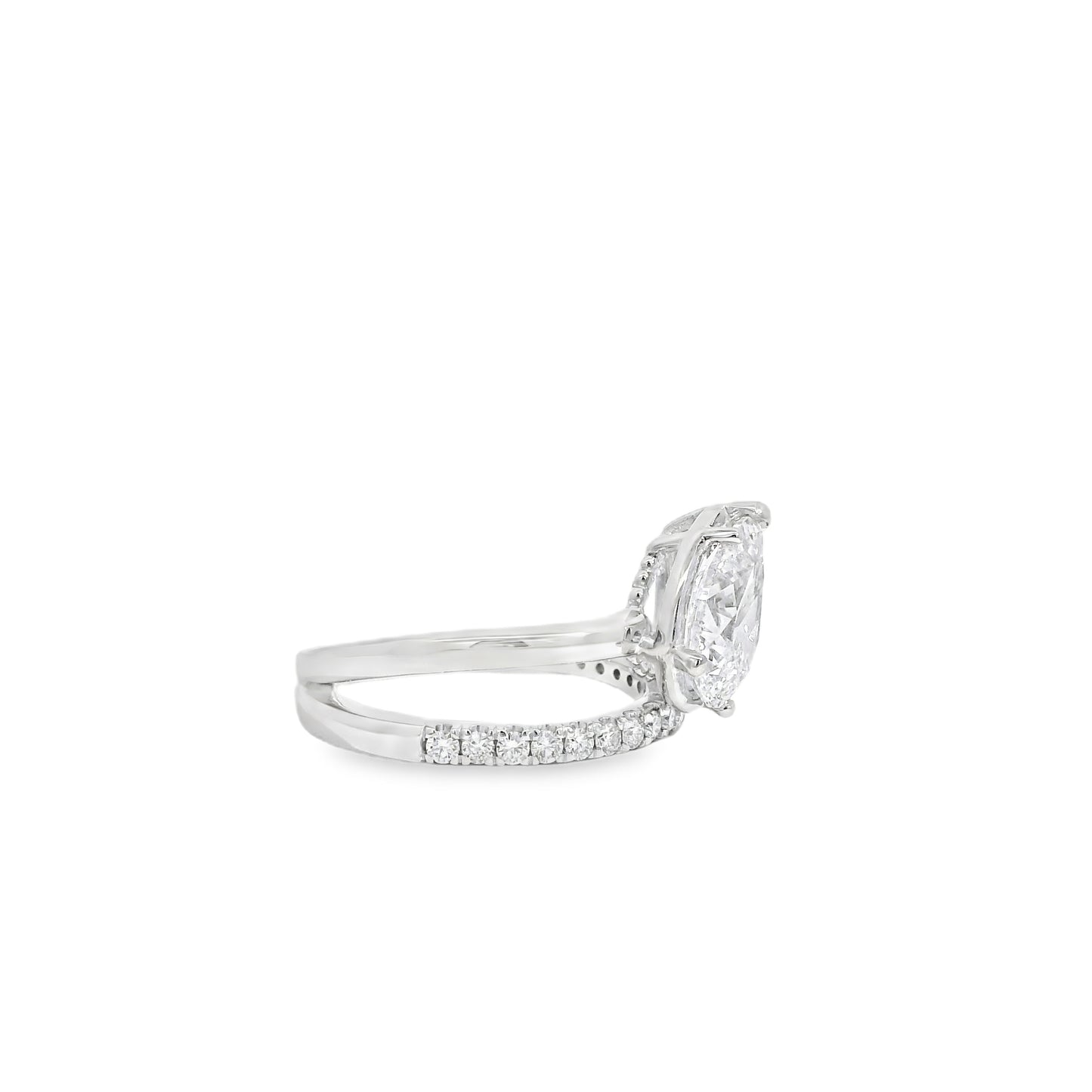 14k White Gold 2.19ct GIA Certified Diamond Engagement Ring