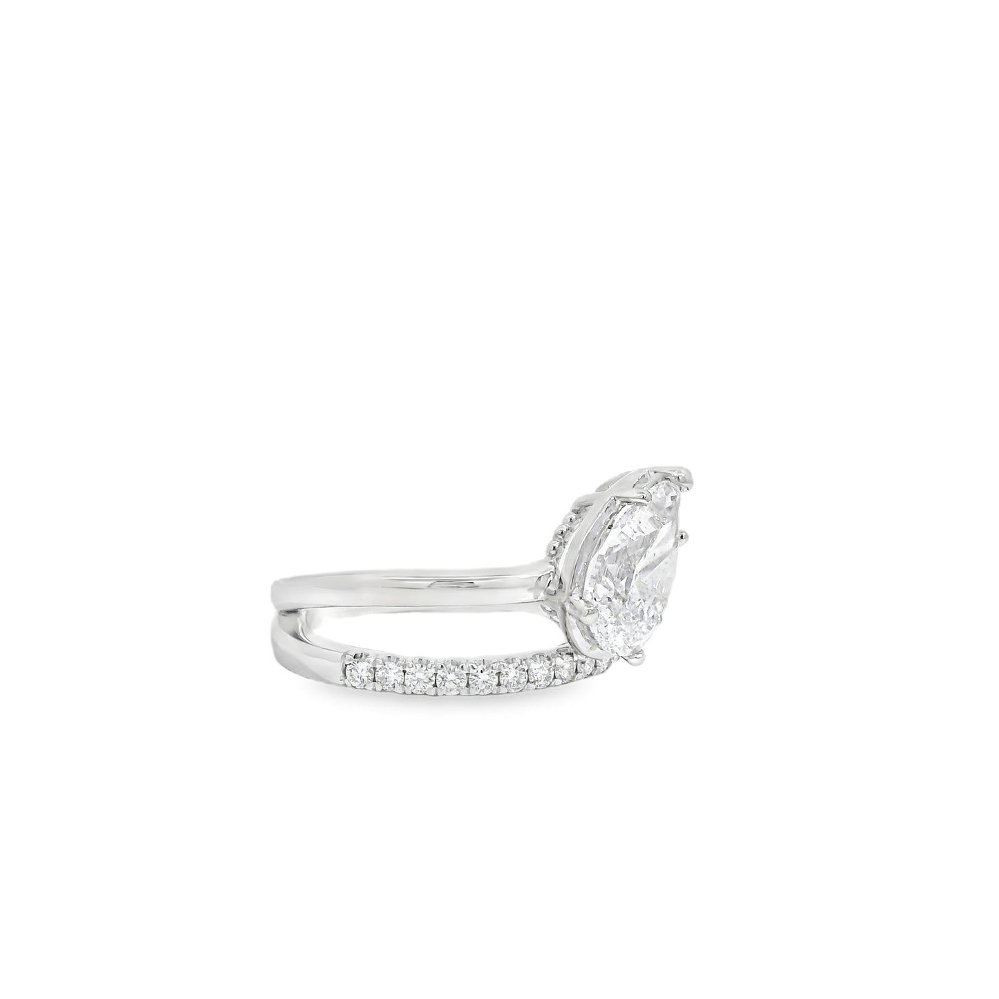 14k White Gold 2.19ct GIA Certified Diamond Engagement Ring