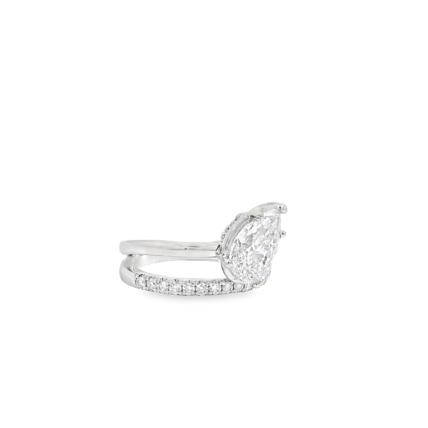 14k White Gold 2.19ct GIA Certified Diamond Engagement Ring