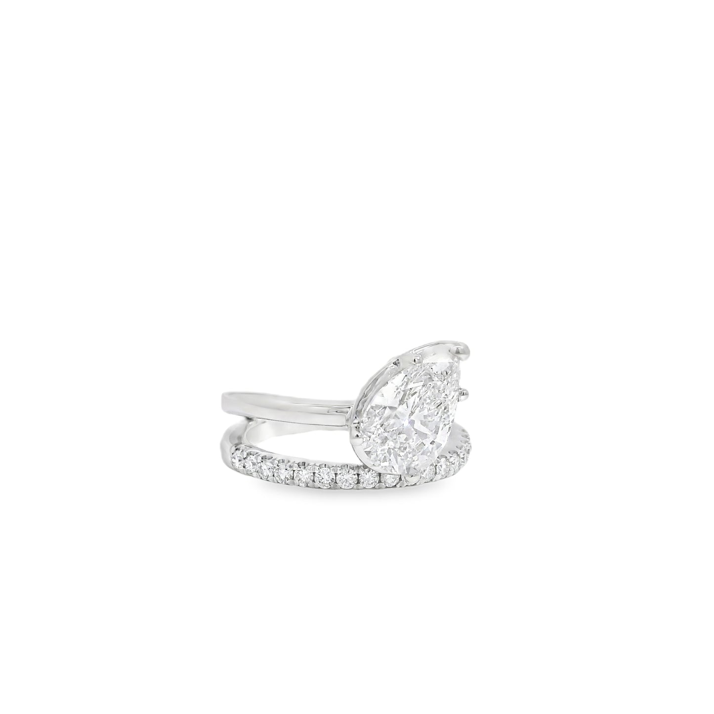 14k White Gold 2.19ct GIA Certified Diamond Engagement Ring
