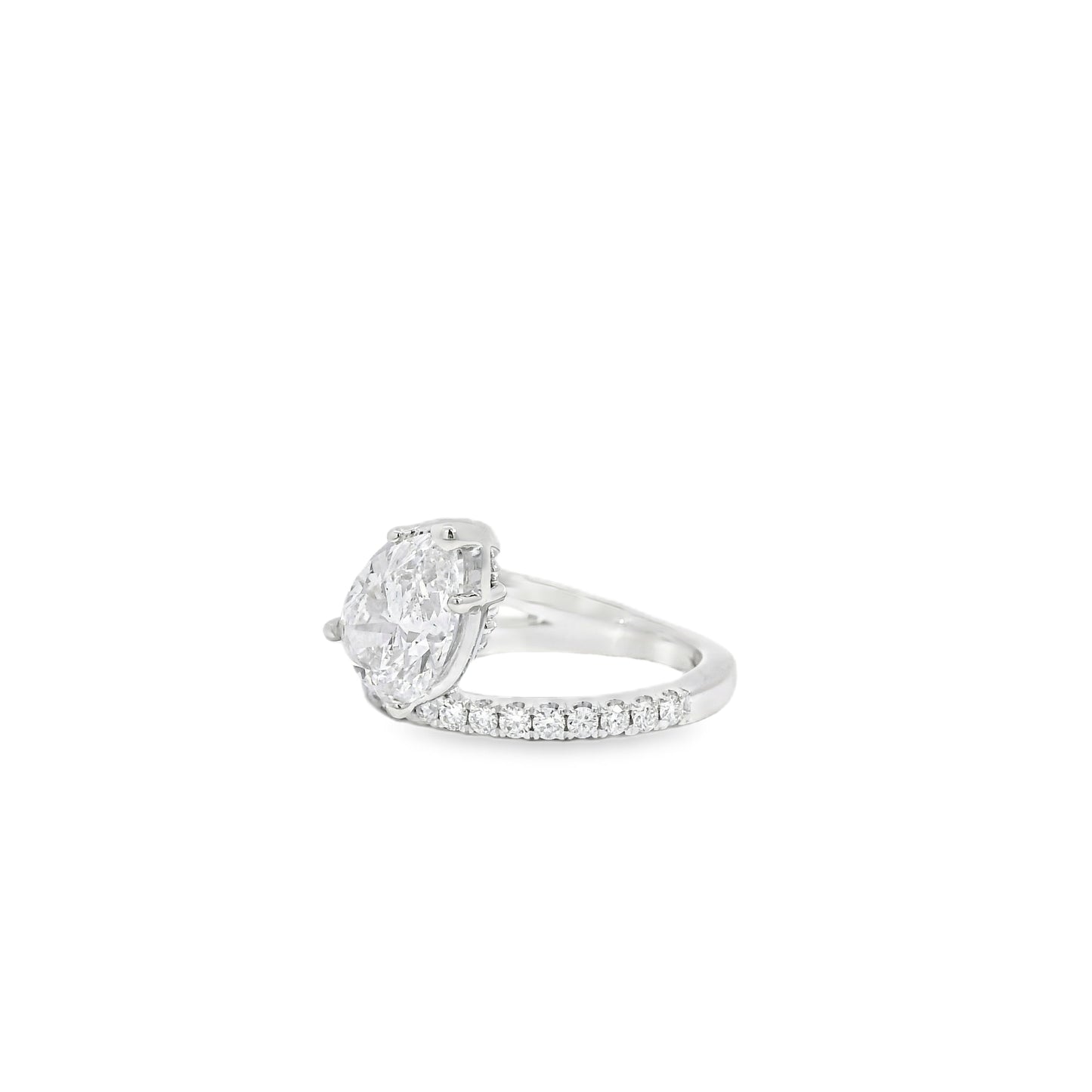 14k White Gold 2.19ct GIA Certified Diamond Engagement Ring