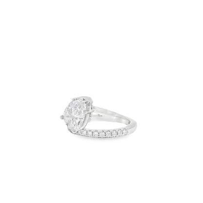 14k White Gold 2.19ct GIA Certified Diamond Engagement Ring