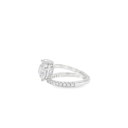 14k White Gold 2.19ct GIA Certified Diamond Engagement Ring
