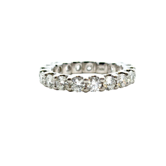 Platinum approx. 2.09ctw Natural Diamond Eternity Ring