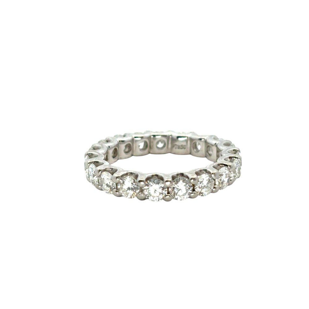 Platinum approx. 2.09ctw Natural Diamond Eternity Ring