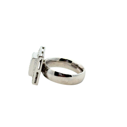 14k White Gold approx. 0.73ctw Square Diamond Ring