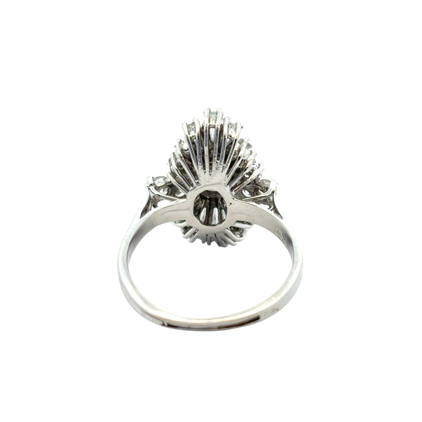 14k White Gold 1ct Blue Irradiated Diamond Solitaire Ring