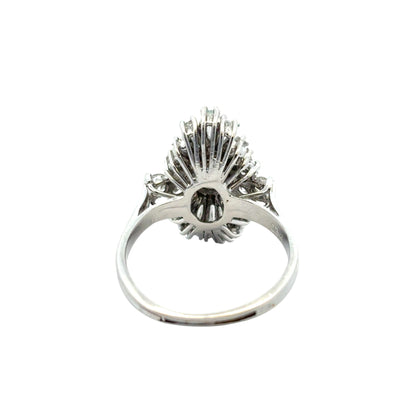 14k White Gold 1ct Blue Irradiated Diamond Solitaire Ring