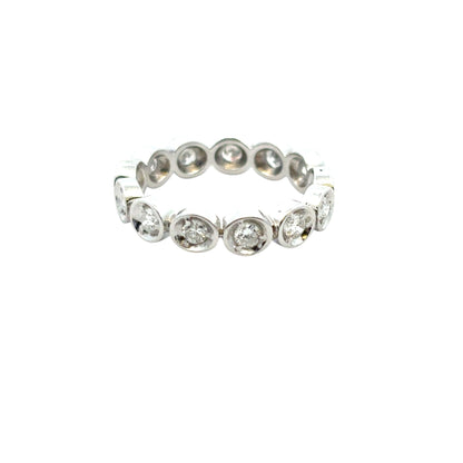 14k White Gold 0.39ctw Natural Round Diamond Eternity Ring