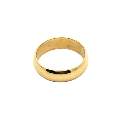 18k Yellow Gold Plain Wedding Band