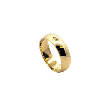 18k Yellow Gold Plain Wedding Band