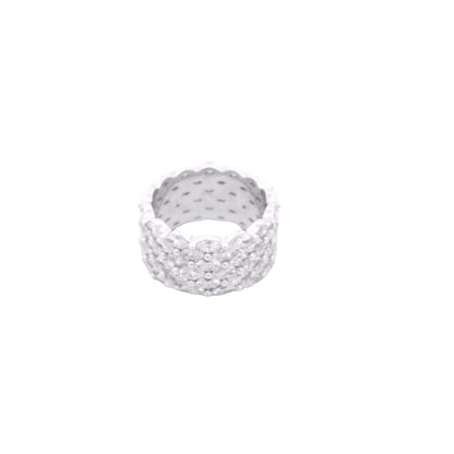 14k White Gold 4.94ctw Multi-Row Marquise Diamond Band