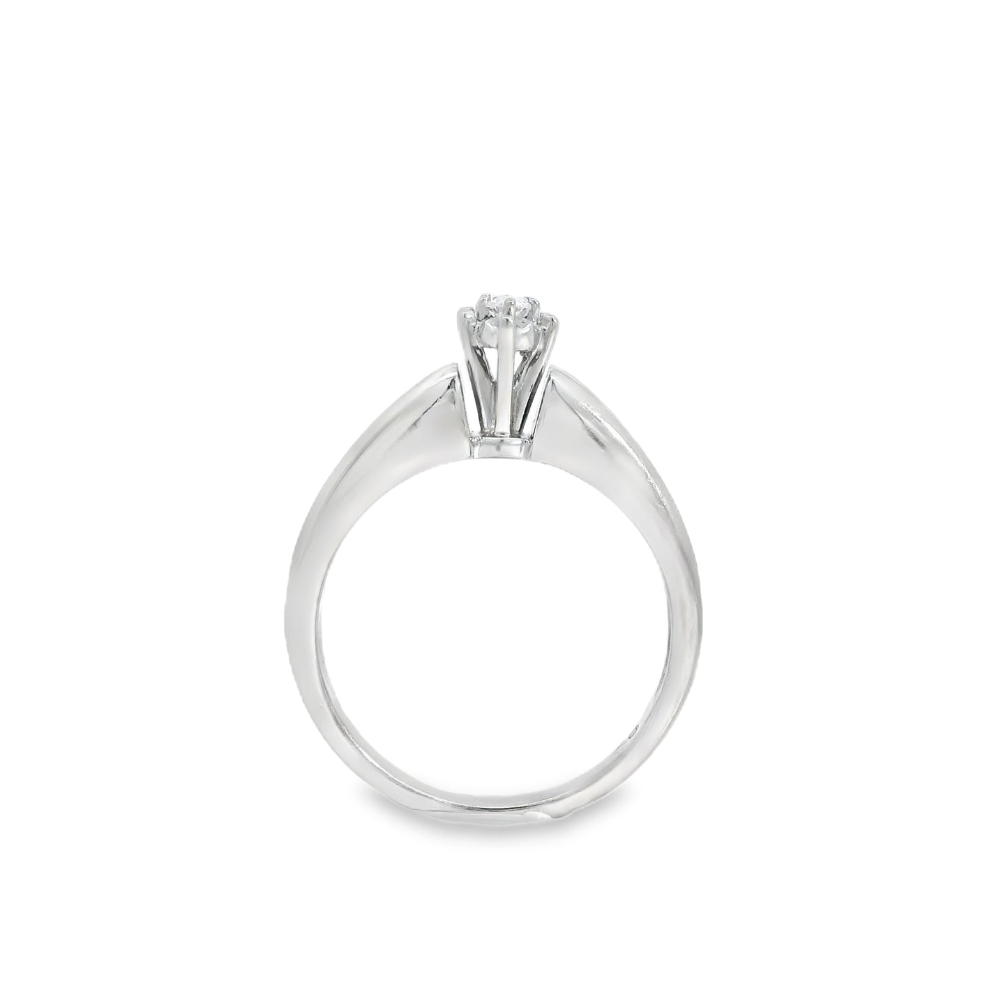 14k White Gold Marquise Cut Diamond Engagement Ring