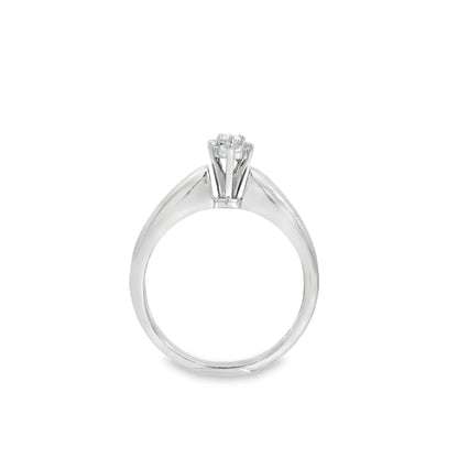14k White Gold Marquise Cut Diamond Engagement Ring