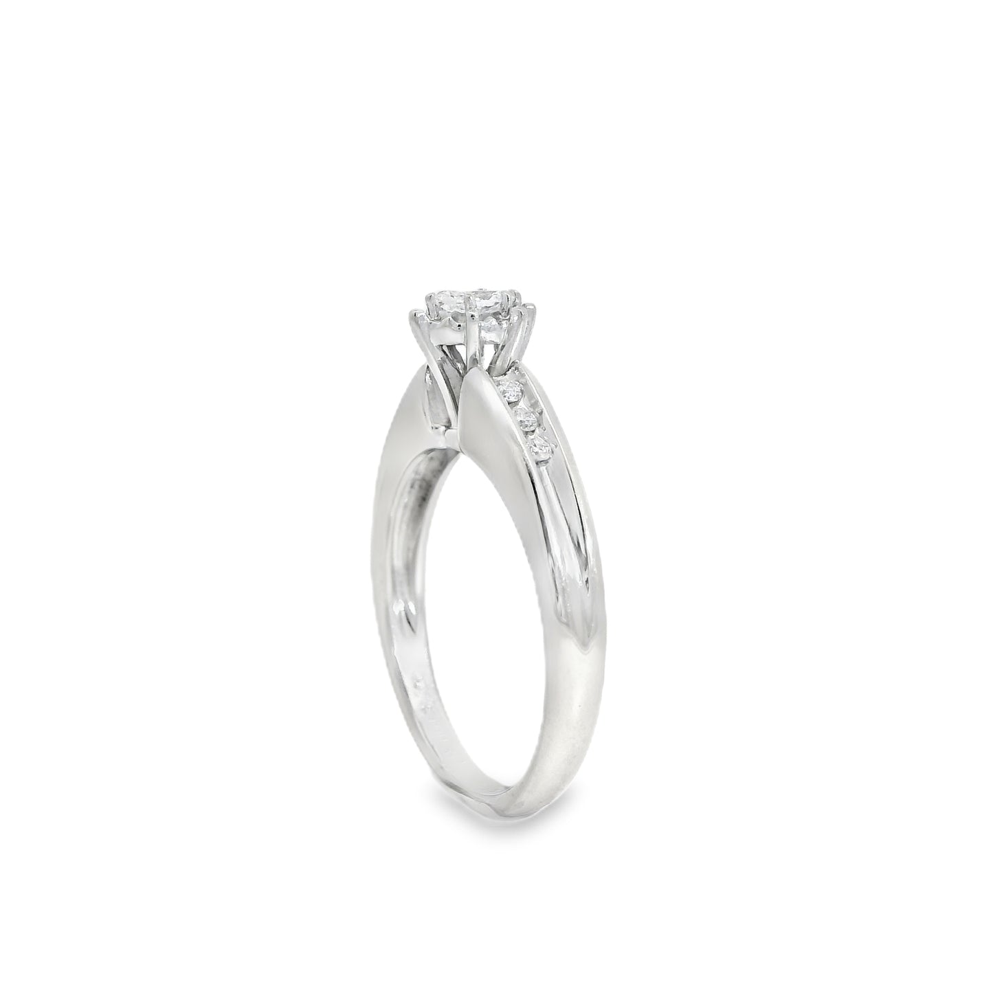 14k White Gold Marquise Cut Diamond Engagement Ring